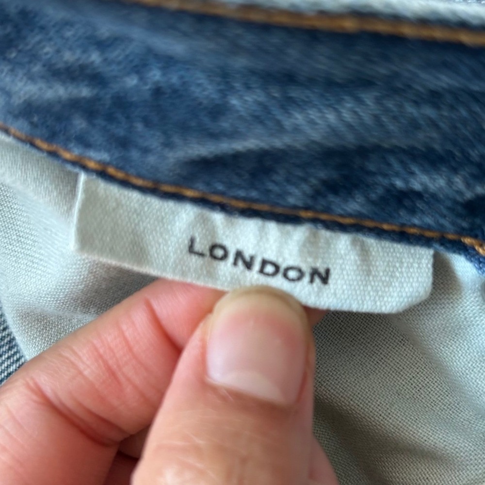 SLVRLAKE London Jeans 28 Born to Run High Rise Straight Leg Premium Denim USA - Picture 5 of 14